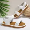 Sandalias Boca de Pez 2026 Versátiles Transpirables Velcro Sencillas Estilo Verano Estudiante Suela Suave Deportivas Cómodas Sandalias de Playa