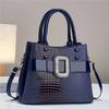 2024 Nuevo Estilo Piel Brillante Empalmada Transfronteriza Gran Capacidad Textura Patrón de Lagarto Bolso de Mujer de Alta Calidad Bolso Grande Bolso de Hombro Cruzado