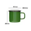 Taza de Agua de Hierro Esmaltado Clásica Jarra de Té Nostálgica Antigua Cepillado de Dientes Infantil Personalizada Personalizada Vasos para Enjuague Bucal Licor Hogar