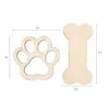 Ossos de Cachorro de Madeira e Patas de Gato de Natal Placas Penduradas DIY Pintadas Enfeites de Decoração para Casa