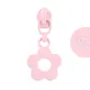 No. 3 tiradores de cremallera de nailon con forma de flor, linda serie DIY, nuevo diseño floral con acabado de electroforesis, especializados para cremalleras de nailon