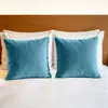 Venta al por mayor de fábrica de fundas de almohada de terciopelo holandés especial para casas de huéspedes y hoteles, fundas de cojín de felpa para sofá, personalización navideña transfronteriza
