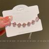 Pulseira Círculo de Bloco de Gelo Transparente Zircônia Nicho Exquisito Diamante Completo Fecho Lagosta Corda de Mão Joias Melhor Amigo das Mulheres Corda de Mão