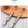 Conjunto de bolas para cavar frutas de aço inoxidável multifuncional três em um cortador de frutas utensílios de cozinha atacado para casa