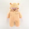 Ropa para bebé para otoño e invierno, engrosada y cálida, mameluco para bebé, mameluco suave de algodón polar para recién nacido, ropa para niños
