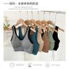 Talla grande Casual Simple Ropa Interior Mujer Látex Sensación Copa Fija Top Tubo Chaleco Base Ropa Interior Envuelta para Mujeres de Mediana Edad y Mayores