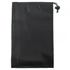 Bolsa de Armazenamento Portátil para Viagem em Tecido Oxford Preto com Cordão Dobrável Bolsa de Tecido de Poliéster com Cordão Único em estoque