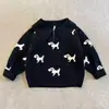 Malhas Infantis com Gola Polo, Estilo Outono e Inverno, Malhas Versáteis e da Moda para Meninos, Roupas Infantis, Tops Quentes para Crianças