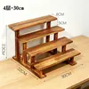 Estante de Exhibición de Escalera de Madera Maciza Estante Trapezoidal Multicapa Caja Ciega de Madera Estante de Exhibición y Almacenamiento Multifuncional para Figuras Muñecos Escritorio