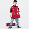 Ropa Moderna Infantil de Street Dance Hip-Hop Estilo Biker Traje Marca Moderna Infantil Ropa Infantil Atuendo de Hip-Hop para Performance Niñas