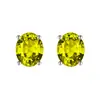 Aretes Sintéticos de Diamante de Color Cultivado en Laboratorio con Forma de Huevo, Aretes de Diamante Azul Sintético Artificial y Diamante Amarillo Suelto