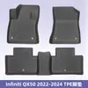 Adecuado para Infiniti Qx50 2022-2024 Tapetes de Piso TPE Material 3D para Todo Clima Tapete de Cajuela