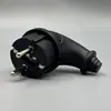 Suministro Transfronterizo 3215 Enchufe de Alimentación Estándar Europeo Negro Alemán Enchufe Desmontable de Cableado Lateral Enchufe Curvo Ensamblado