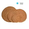 Jogo Americano Redondo Resistente ao Calor Feito de Junco Tecido, Porta-Copo Decorativo, Jogo Americano Tecido à Mão Resistente a Altas Temperaturas para Louças e Pratos