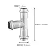 Conector de Tres Vías de Acero Inoxidable 316L, Divisor de Agua de Tres Vías, Conector de Tres Vías de Diámetro Igual de Doble Engarzado, Conector de Tres Vías Tridimensional