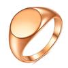 Anel Liso de Aço Inoxidável Transfronteiriço, Anel Redondo Simples de 12mm em Ouro 18K, Versátil, Pode Ser Gravado a Laser com Logo, Atacado para Mulheres