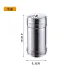 Tarro de Condimentos de Acero Inoxidable de Lujo Ligero, Botella Giratoria para Condimentos para Espolvorear Pimienta, Chile, Comino, Condimento para Barbacoa