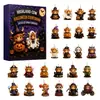 Nuevo colgante acrílico de caja sorpresa para decoración de Halloween, patrones de calabaza, gato y bruja para decoración de jardín exterior