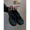 Zapatos Mary Jane Vintage de Suela Gruesa y Punta Redonda con Elástico Cruzado de una Sola Capa Zapatos de Ballet para Mujer que Aumentan un Poco la Altura Zapatos Casuales de Suela Gruesa