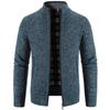 Suéter Cárdigan de Terciopelo Grueso con Cuello Alto para Hombre Otoño e Invierno 2024 Moda Casual Coreana Suéter Cálido