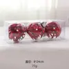 Natal 10cm Bola de Cristal Transparente Layout de Cena Interna Criativo de Feriado Bola de Natal Decoração Pendente