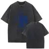Camiseta Gráfica Lavada Vintage Rapper Milo J La Vida Era Mas Corta para Hombres y Mujeres