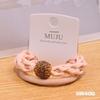 Estilo de lujo ligero estilo coreano accesorios para el cabello alta elasticidad 2 tarjetas cuerda para la cabeza elegante bola de diamante cuerda para el cabello tejida anillo para el cabello sin costuras