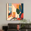Pinturas Colgantes de Nuevo Estilo para Fondo de Sala de Estar, Pinturas Decorativas de Arte de Nicho de Gama Alta, Arte de Pared Abstracto para Restaurante, Marco de Aleación de Aluminio al por Mayor
