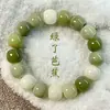 Pulsera Bodhi para Mujer, Gradiente de Té de Castaño Natural Genuino Alrededor del Dedo, Suaves Cuentas de Semilla de Bodhi Genuinas Buda, Pulsera Wenwan para Hombre