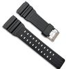 Adecuado para correa de repuesto de reloj electrónico para niños material PU negro correa de reloj deportivo de silicona una variedad de multitaalla