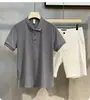 Moderna y Sencilla de Color Sólido con Rayas Ajustada de Punto Moderna Versátil Madura Verano Casual Camisa Polo para Hombre