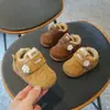 Novos Sapatos de Algodão de Inverno Sapatos Caminhantes Infantis Sola Macia para Bebê Sapatos para Recém-Nascidos 0-1 Ano Sapatos Estáveis para Meninos e Meninas