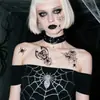 Pegatina de Tatuaje Halloween Europea y Americana Transfronteriza Calavera de Terror Red de Araña Pegatina Facial Pegatina de Tatuaje para Fiesta Festiva