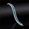 Nova Moda Requintada Noiva Acessórios de Casamento Completo Diamante Colorido Pulseira Menina Jóias Fábrica Fornecimento Direto