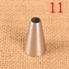 Boquilla redonda #11 con agujero pequeño para escribir, pintar, crema, repostería, acero inoxidable, herramienta de horneado DIY, tamaño pequeño