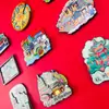 [Serie Hangzhou] Creativos Pegatinas Magnéticas Estereoscópicas de Madera para Refrigerador Ciudades Atracciones Turísticas Populares Souvenirs Culturales y Creativos
