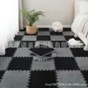 Alfombra de Piso Minimalista Patchwork Color Crema para Dormitorio, Felpudo Fácil de Limpiar para Uso Doméstico, Alfombra para Gatear Antideslizante y con Aislamiento Refrescante