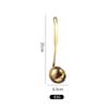 Cuchara coladora de acero inoxidable para el hogar, espesada, antiescaldaduras, cuchara para olla caliente, cuchara de mango largo de alto valor de color para el hogar, venta al por mayor