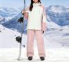 Conjunto de Traje de Esquí para Principiantes, Cortavientos e Impermeable, con Capa Interior Forrada de Forro Polar, Chaqueta Tres en Uno y Pantalones Forrados de Forro Polar, Conjunto de Dos Piezas