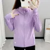 Chaqueta de Protección Solar para Mujer 2025 Verano Nueva Marca de Moda UPF50+ Seda de Hielo Transpirable Ultradelgada Manga Larga con Capucha Abrigo Casual