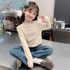 Camiseta Térmica de Manga Larga con Cuello Alto para Niñas, Ropa Interior Cálida para Primavera y Otoño, Adecuada para Niños Mayores