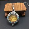 Productos nuevos al por mayor Plata de ley S925 mantra de seis caracteres Zodiaco ocho colgante Thangka Dios Buda protección de la vida círculo