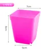 Vasos de Flores Plásticos Coloridos Espessos para Suculentas, Vasos Pequenos para Suculentas, Vasos Quadrados Pequenos, Bandejas, Vasos Quadrados Coloridos, Vasos Quadrados Pretos Grandes e Pequenos