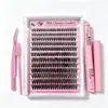Pestañas Postizas Segmentadas de Venta Caliente Transfronteriza 30D/40D Pestañas con Rizado D de Amazon Set de Extensiones de Pestañas Transfronterizo Europeo y Americano