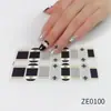 ZE Película de esmalte en gel impermeable estilo europeo y americano sin curado completo en gel, pegatina completa, contraste floreciente, primavera y verano, pegatina para uñas, papel de pegatina para uñas