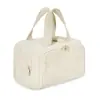 Bolsa de aseo ligera, de gran tamaño, con apertura amplia, bolsa cosmética mullida, bolsa de almacenamiento, set de aseo de viaje.