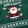 2026 Novo Suéter de Desenho Animado Papai Noel Europeu e Americano para Outono e Inverno, Roupa de Tricô Pulôver para Meninos e Meninas, Bebê
