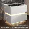 Mesa de noche flotante de lujo ligero con luz sensor, carga inalámbrica, cerradura de contraseña multifunción, mueble de almacenamiento para dormitorio principal de celebridad de internet, estilo nuevo