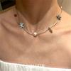 [Paraíso de Estrellas de Mar] Collar Creativo DIY de Perlas y Estrellas de Mar Cadena de Clavícula de Nicho para Tomar Fotos en Viajes de Verano a la Costa para Mujeres