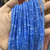 2*4mm Ángulo Recto Azul Profundo Corte Recto Ágata Piedra Natural Cuentas Planas Cuentas Espaciadoras Cuentas Sueltas Productos Semi-terminados Accesorios para Joyería DIY